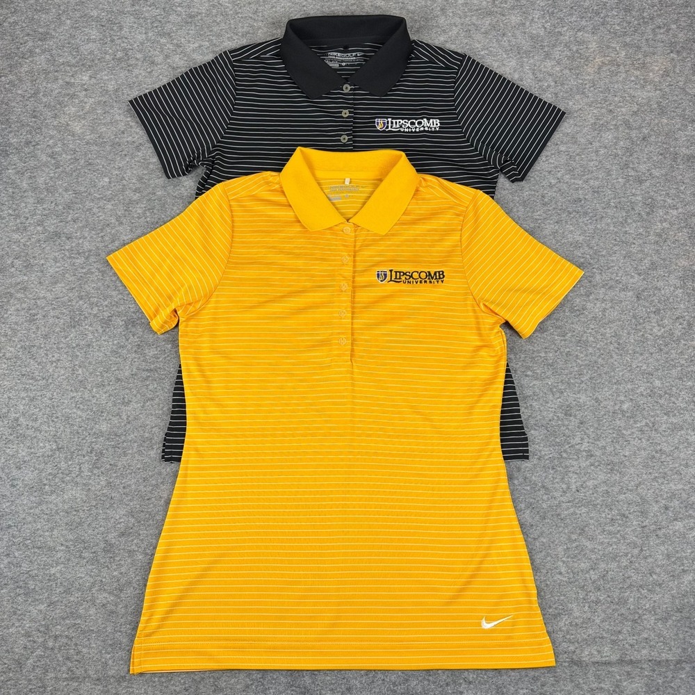 Nike Golf Polo Lipscomb University Bisons Lot Of 2 Striped Womens Small S